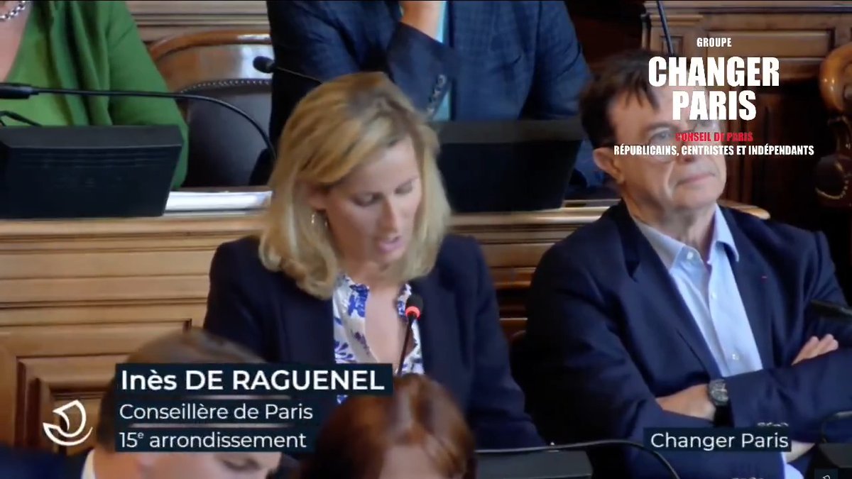 .Inès de Raguenel (Carayon)💬: "La décision d'attaquer en justice Nelly Garnier pour des propos tenus dans une enceinte démocratique, au sujet du meurtre d'Elias, est une dérive inquiétante que nous dénonçons [...] Et en plus, vous le faites aux frais des Parisiens!" #ConseildeParis