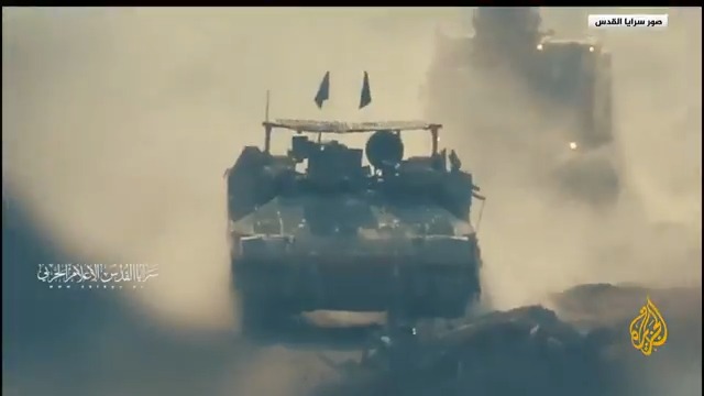 مشاهد بثتها سرايا القدس قالت إنها لاستهداف آليات إسرائيلية متوغلة شمال غربي مدينة بيت لاهيا شمال قطاع #غزة #الأخبار #حرب_غزة