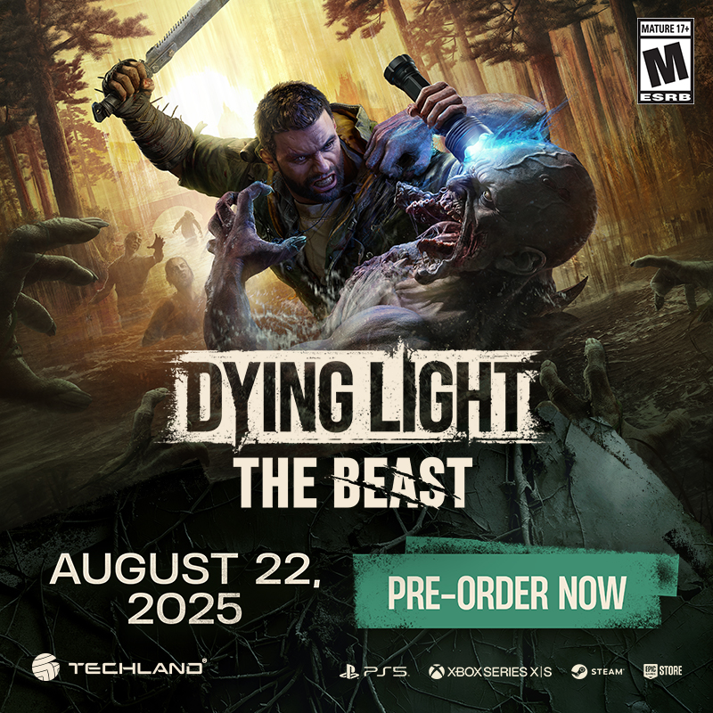 Get ready to unleash the beast on August 22. Pre-order Dying Light: The Beast now🧟‍♂️🩸