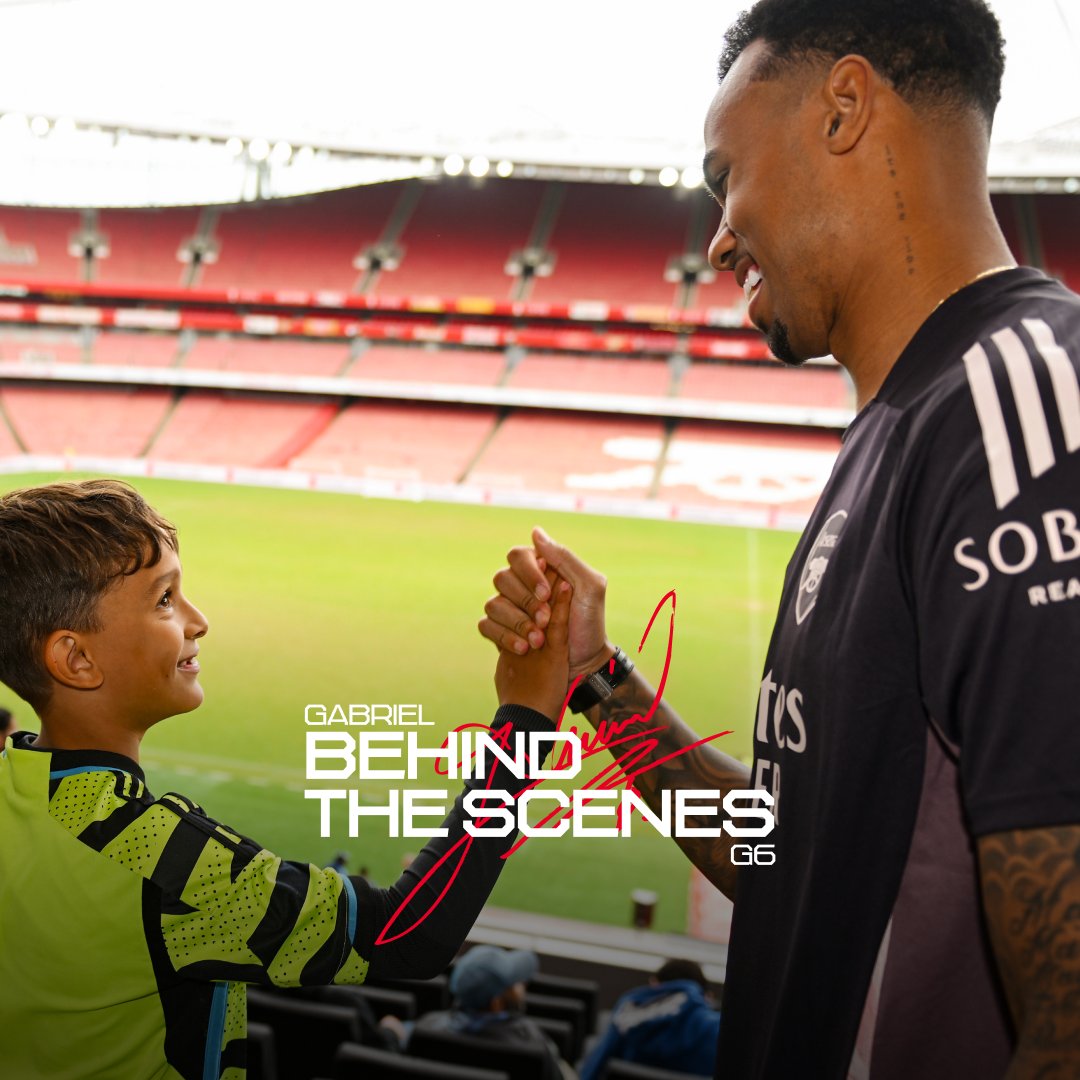 Always making time for the supporters 🫶 Go behind-the-scenes of Gabriel signing his new deal with The Arsenal 📺
