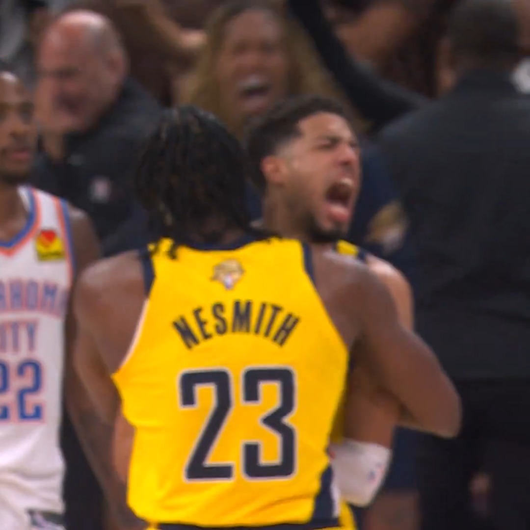 This angle. This live call. Mark Boyle &amp; Eddie Gill of the Pacers radio broadcast brought ALL the energy to Haliburton's game-winner 🤩