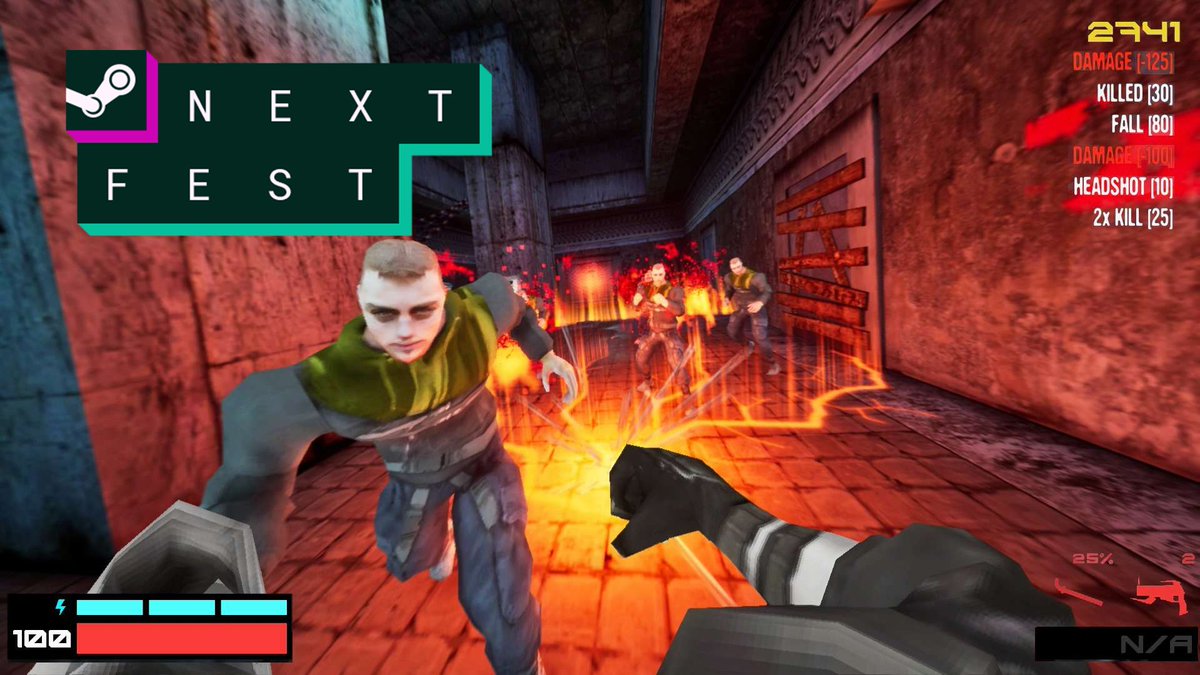 Heya #PitchYaGame TEXNOPLAZM is a first-person beat'em'up/gun-fu hybrid with edge-kino/neo-gothic aesthetics -switch between movesets mid-fight -blend skills + movement for the coolest takedowns -disarm enemies to get new weapons -parry a train, too -wishlist on Steam!