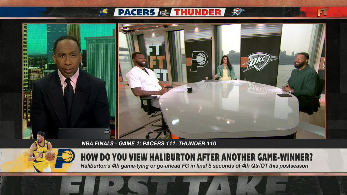 .Stephen A Smith says Tyrese Haliburton is "one of the most clutch players we've seen in the postseason era" 👀