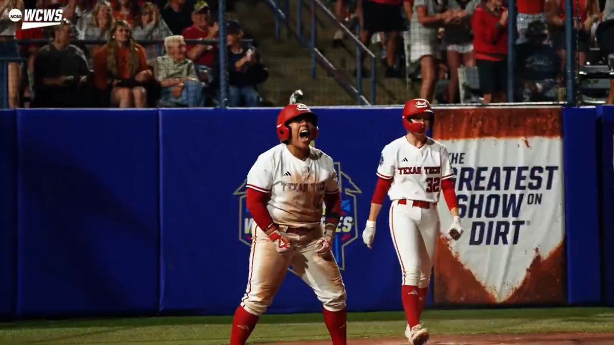 Championship Finals game two cinematic recap 🎬 Watch as Texas Tech Softball defeats Texas to even up the Championship Finals of the #WCWS!
