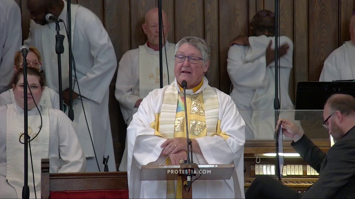 "You have no idea how much I struggle not to swear too much in my sermons." Rev. Deanna explains that churchy words (like penal substitution, which she doesn't believe in ) are worse than cuss words.