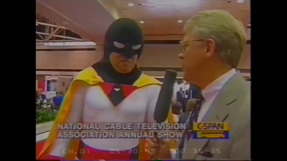 That time Space Ghost voice actor George Lowe dressed in character on C-Span. Epic.