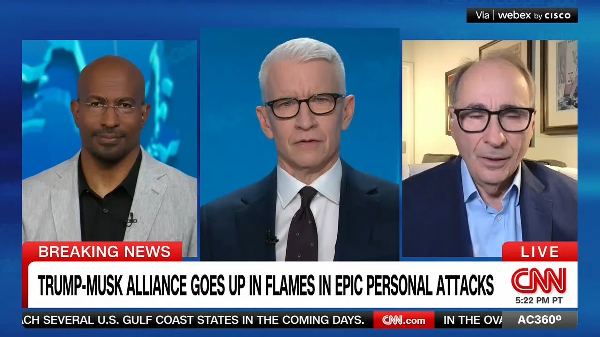 "In a matter of days we went from a gold key to... brass knuckles and nuclear weapons:" David Axelrod and Van Jones weigh in on the Trump-Musk breakup.