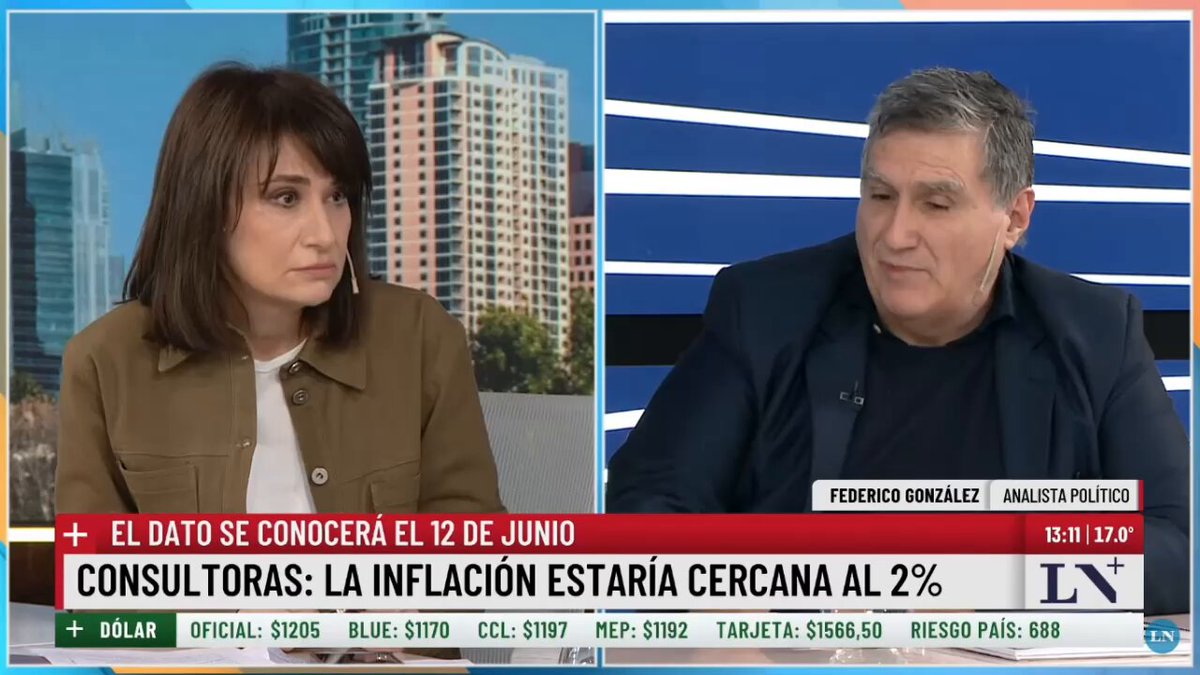 En el mismo programa en el que decían que si ganaba Milei se venía una "devaluación sin límites", o que la inflación de abril iba a dar 5%, ahora dicen que la gente quiere vivir con inflación. NO ODIAMOS LO SUFICIENTE AL PERIODISMO.