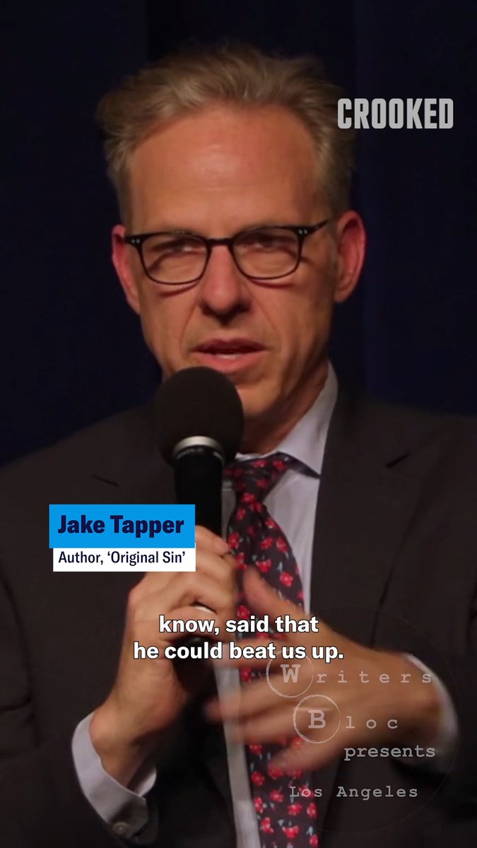 “Just in case you didn’t know, [fmr. President Joe Biden] said that he could beat us up.” —Jake Tapper 🦅 🎥: Writers Bloc Presents