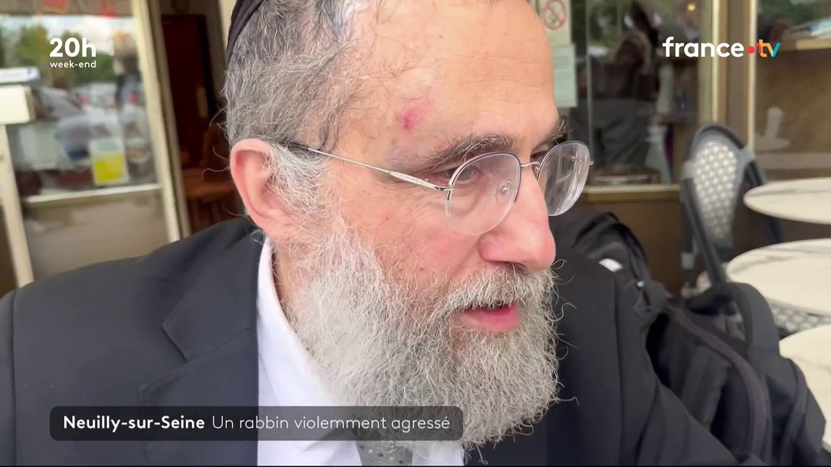 Un rabbin a été violemment agressé à coups de chaise à Neuilly-sur-Seine, dans les Hauts-de-Seine. Un homme a été interpellé et placé en garde à vue. ▶️ #JT20H