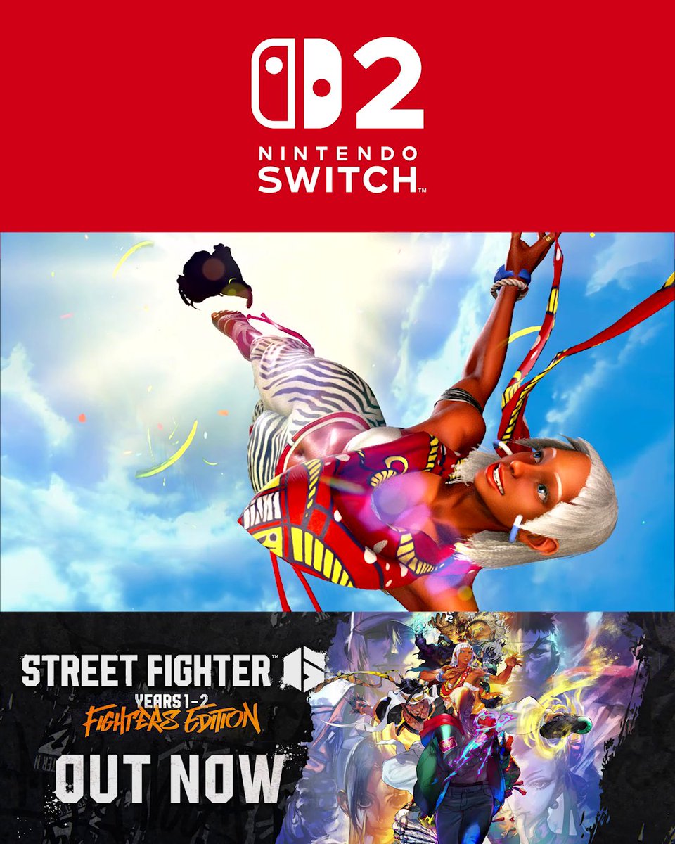 26 characters. 20 stages. Press start and fight your way to the top! Street Fighter 6 is now available for #NintendoSwitch2. Who's your main?