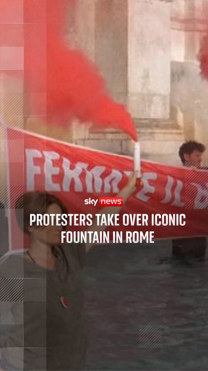 Protesters take over iconic fountain in Rome. Greenpeace activists entered the Acqua Paola, an iconic fountain in Rome also featured in Oscar-winning movie 'The Great Beauty'.