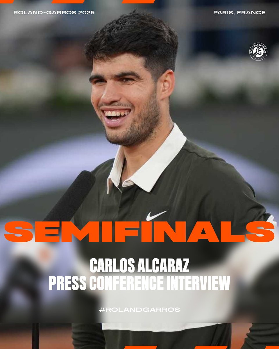 🎙️ "It's going to be a really great final" Carlos Alcaraz is locked in and ready for the #RolandGarros showdown. 💪🔥