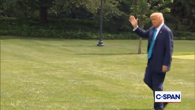 Donald Trump ignores questions about his public feud with Elon Musk as he departs for another taxpayer-funded golf weekend.