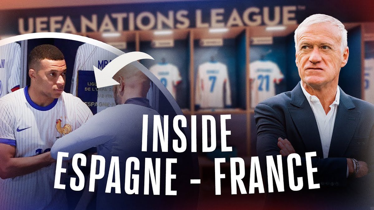 Ce qu'il s'est dit dans le vestiaire des Bleus lors de la demi-finale de la Ligue des Nations face aux Champions d'Europe Espagnols (5-4) 👀 #FiersdetreBleus