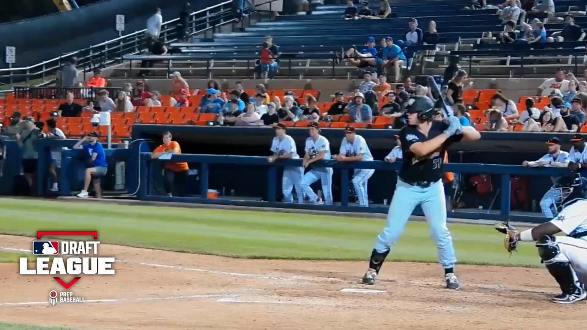 Jonny McGill (WV Black Bears) has been making plenty of hard contact early on and is tied for the league lead with five hits. The numbers on his three batted balls above 1️⃣0️⃣0️⃣+ mph.⤵️ 𝟔/𝟒 𝐓𝟔: 2B / 104.1mph / 392ft / Barrel 𝟔/𝟓 𝐓𝟗: L3 / 101.4mph 𝟔/𝟓 𝐓𝟓: 1B / 100.9mph MLB Draft League | Jonny McGill