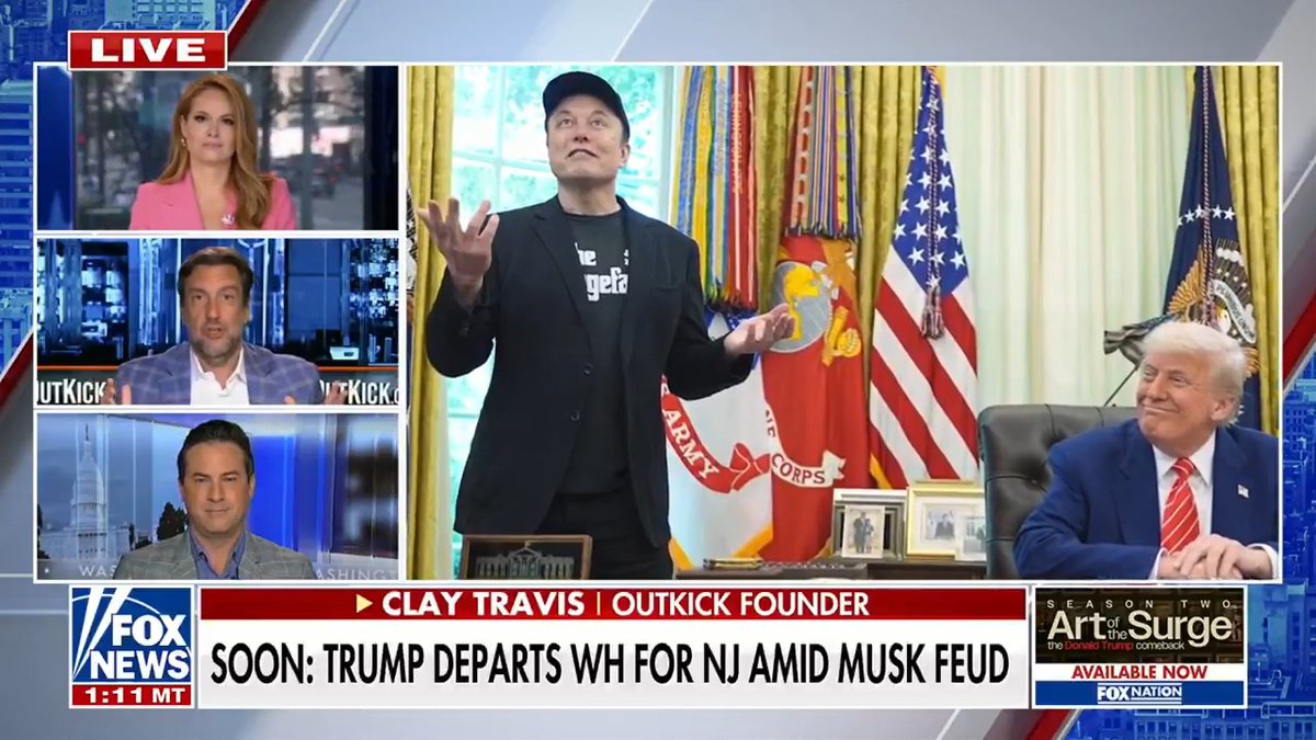 Elon Musk’s public meltdown wasn’t exactly alpha behavior. As a guy who respects both Trump’s political dominance and Musk’s business brilliance, I’m just gonna say it… Can’t mom and dad stop fighting and take back America together? — Clay Travis