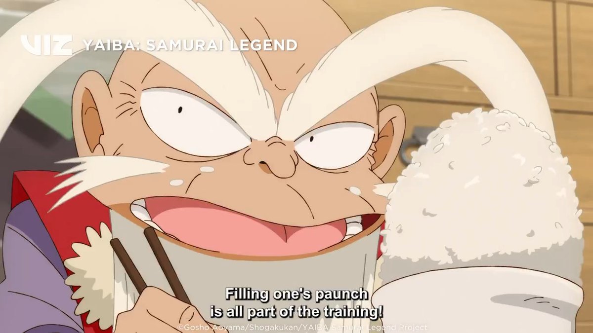The most important parts of samurai training? Proper sustenance, and a full paunch. Watch episode 9 of #YAIBA Samurai Legend, available NOW on @Netflix and @Hulu!