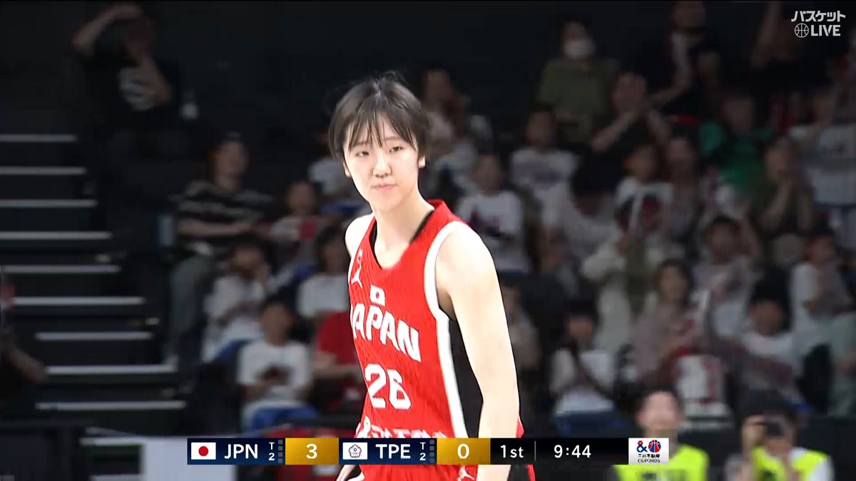 19歳 #田中こころ がスタメン出場✨最初のシュートで3Pを決める💫 🏆三井不動産カップ 2025 🏀女子日本代表国際試合🏀 日本 🆚 チャイニーズ・タイペイ バスケットLIVEで📡 #AkatsukiJapan バスケットボール日本代表 #伝統を受け継ぐ強心臓