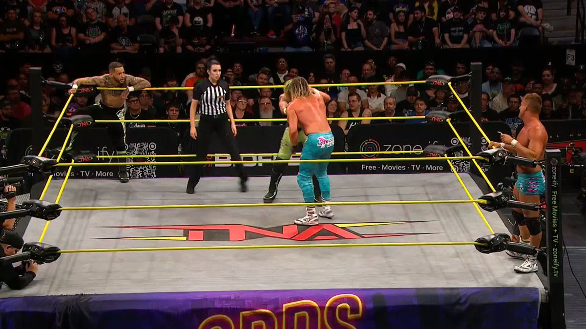 .Zachary Wentz finds the opening he needs! In comes Trey Miguel! The boys from the Treehouse are IN CONTROL! Watch #TNAAgainstAllOdds on TNA+: Get 1 month of TNA+ FREE with code ODDS25