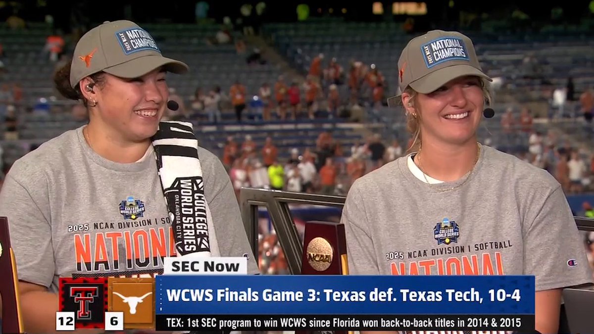 The love for this team. The love for Texas. It's easy to see why this group got it done ❤️🏆 Texas Softball