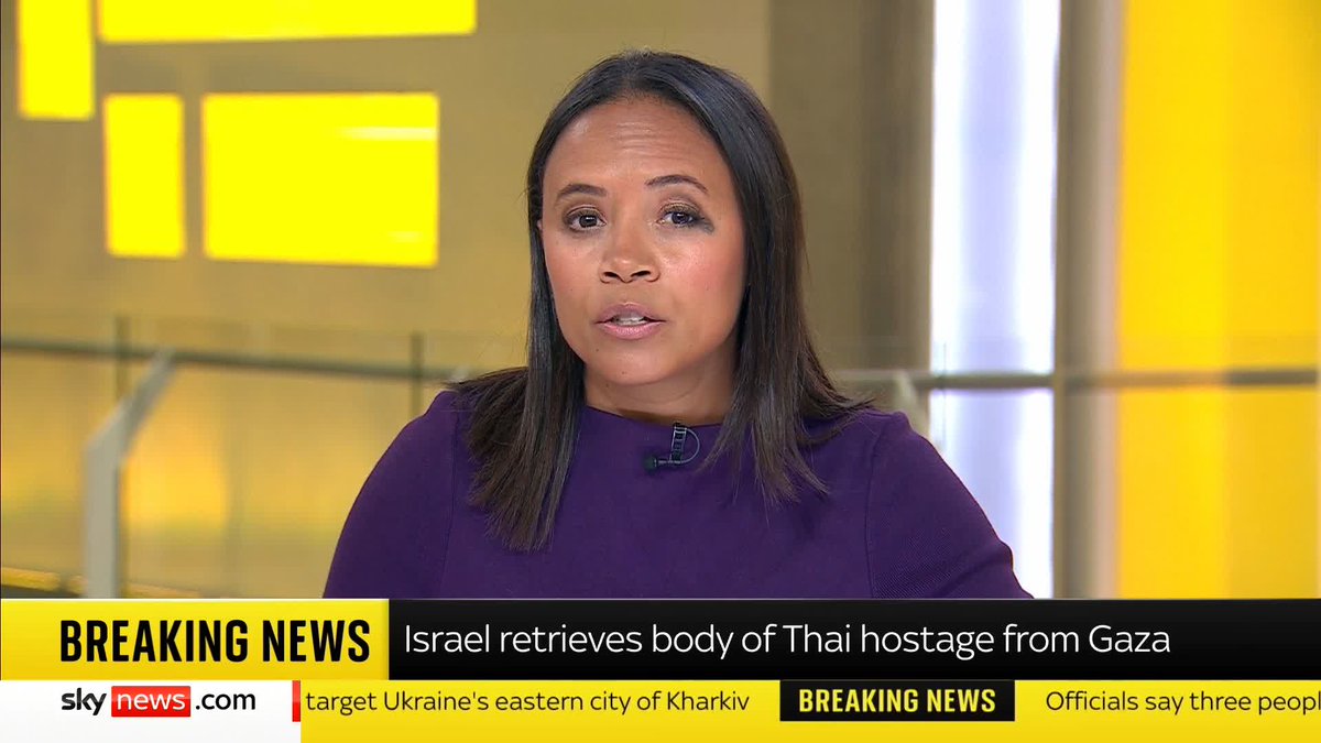 BREAKING: The Israeli military has retrieved the body of Thai hostage, Nattapong Pinta, who has been held in Gaza since Hamas' October 7 attack on Israel, Defence Minister Israel Katz said on Saturday. 📺 Sky 501 and YouTube