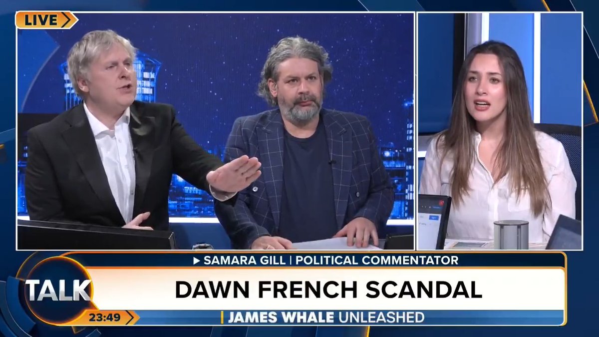 Dawn French has sparked a ferocious backlash after she appeared to mock the suffering of Israel's October 7th victims. Samara Gill: "She must be sacked by Marks & Spencer immediately." André Walker Ash Samara Gill