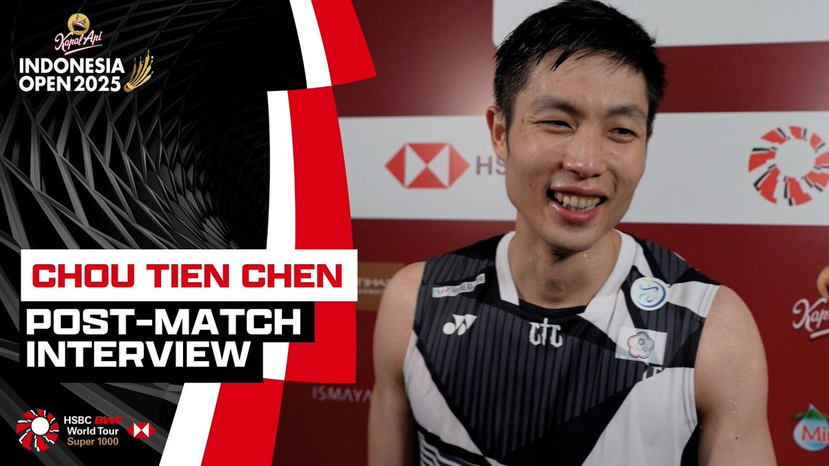Chou Tien Chen is back in his happy place at the Istora. 🫶 #BWFWorldTour #IndonesiaOpen2025