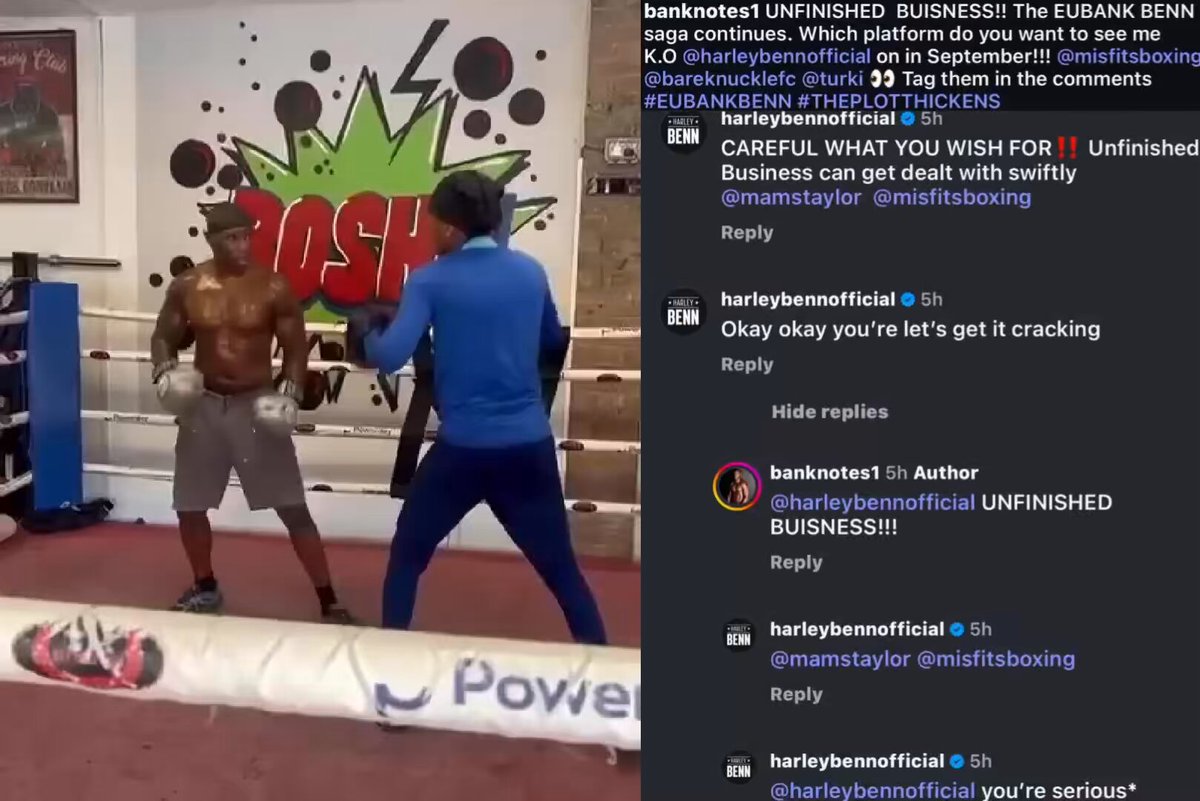 ‼️ EUBANK VS BENN ‼️ Chris Eubank Sr’s oldest son Nathanael Wilson wants to fight Harley Benn 👀 [Via - Nathanael wilson’s IG]
