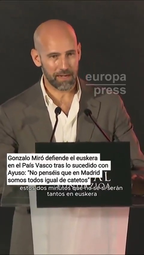 Gonzalo Miró defiende el euskera en el País Vasco: "No penséis que en Madrid somos todos igual de catetos"