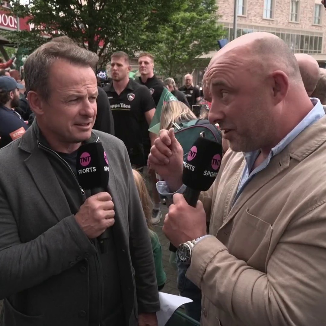 "Rugby's getting it right, there's a real sense of occasion." Austin Healey and David Flatman get right amongst it as the players arrive at Mattioli Woods Welford Road. Watch live on TNT Sports &amp; Discovery+