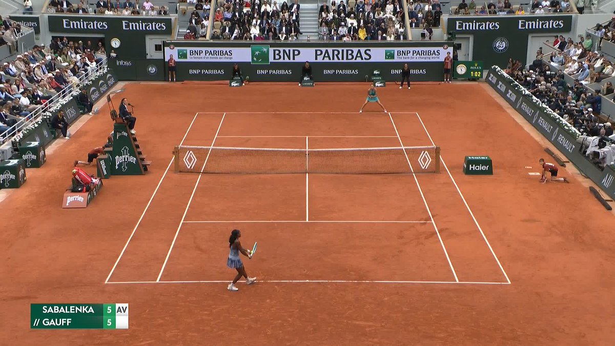 Sabalenka will get another chance to serve it out 🚀 #RolandGarros