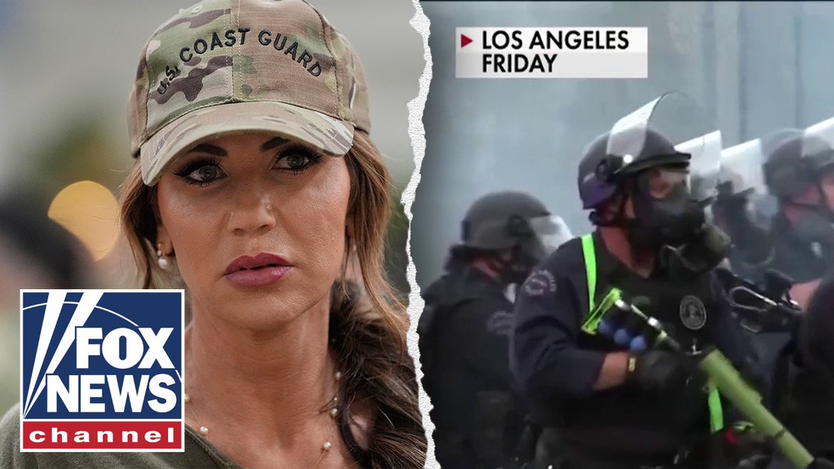 "These protesters were assaulting our officers out there writing, kill ICE, throwing things at them, attacking federal buildings, and perpetuating violence." @Sec_Noem reacts to the U.S. Immigration and Customs Enforcement raid riots in Los Angeles, slamming liberal leaders.