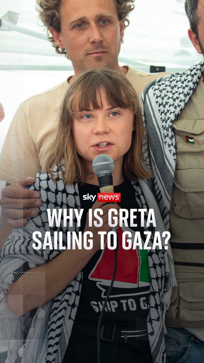 Greta Thunberg and activists are currently aboard the Madleen ship, en route to Gaza on a mission carrying essential supplies. Israeli authorities warned they are prepared to prevent the ship from docking in Gaza. ⬇️ Alistair Bunkall 🔗