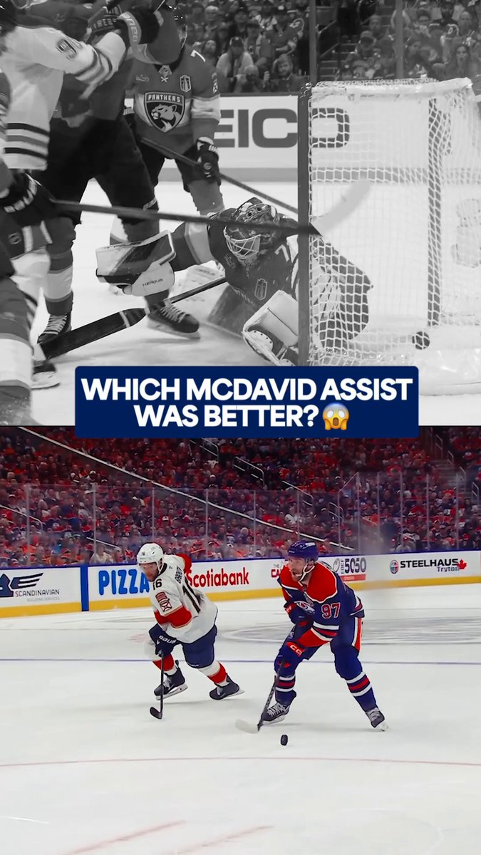 Connor McDavid the man you are 🤯 Which filthy #StanleyCup Final assist vs. Florida do you rank higher— last year's or last night's? Catch Game 3 of the #StanleyCup Final between the Edmonton Oilers and Florida Panthers Monday, June 9 at 8p ET on NHLonTNT, Sports on Max, Sportsnet, and TVA Sports!