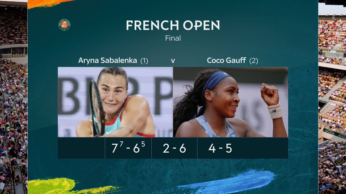 BREAKING: Coco Gauff comes from a set down to beat Aryna Sabalenka 6-7 6-2 6-4 and win French Open at Roland Garros 🏆🇺🇸