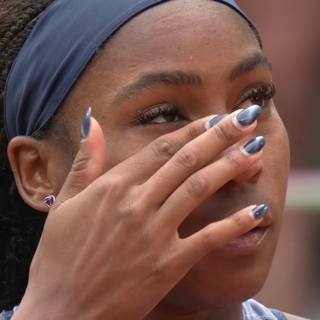 Coco Gauff is in tears after winning the French Open 🥹 #RolandGarros
