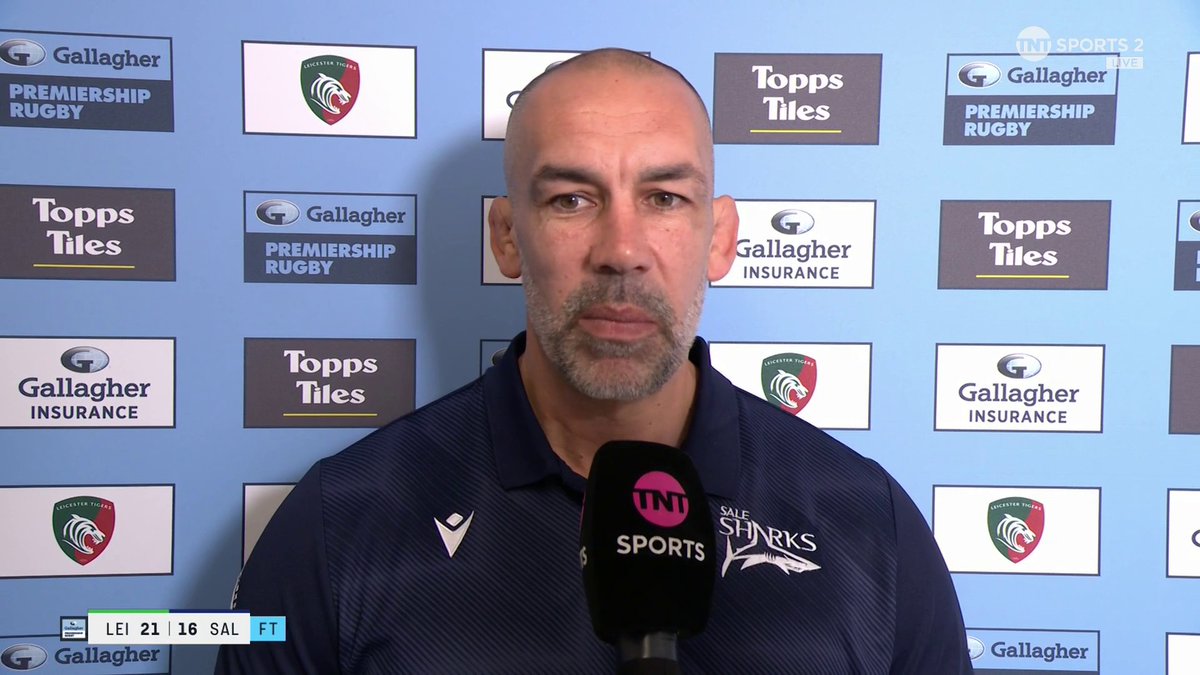 🎙️ “It’s very difficult to come down from that purpose driven environment.” Fantastic insight into the life of a Director of Rugby with Sale Sharks 🦈 boss Alex Sanderson. #GallagherPrem | #LEIvSAL