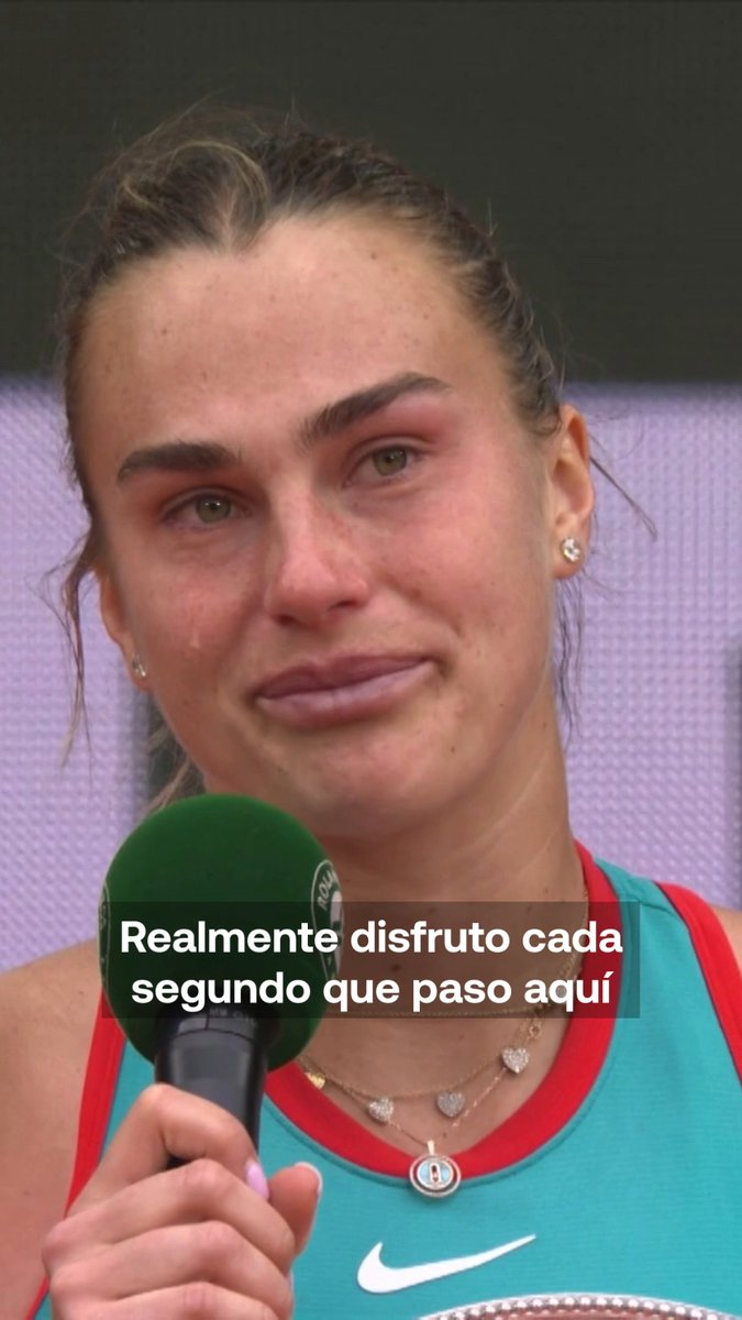 🐯🧡 Un discurso que es de auténtica campeona, por Aryna Sabalenka #RolandGarros