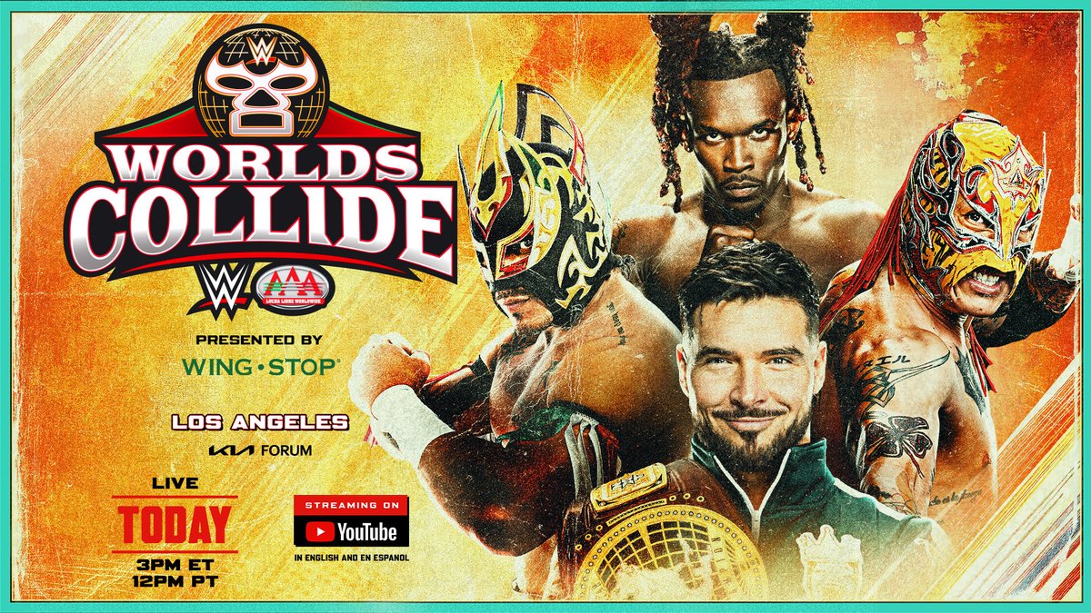 The #WWENXT North American Championship is on the line in a Fatal 4-Way Match as “All Ego” Ethan Page defends his title against REY FENIX WWE, Je’Von Evans and Laredokidpro at #WorldsCollide, streaming on YouTube at 3 ET/12 PT in English and Spanish. ▶️