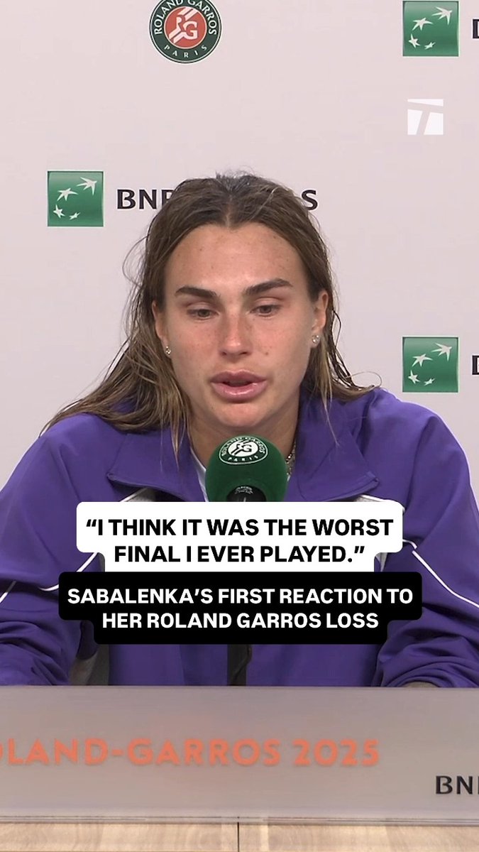 "I think it was the worst final I've ever played." Even if it's true, you don't have to say that now, taking the gloss away from Coco's win. Just congratulate her, say you'll work hard to improve, and move on.