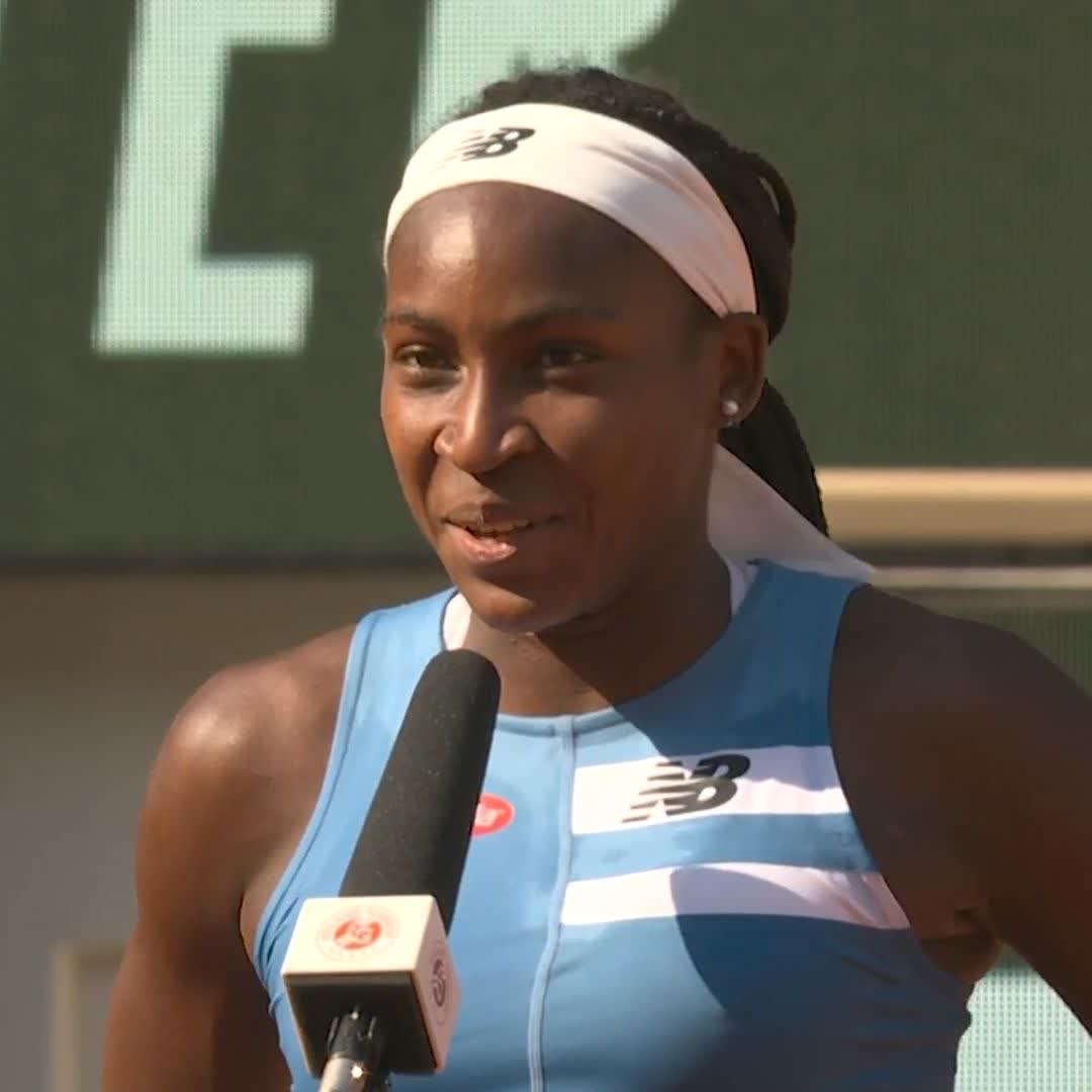 Coco at 2023 Roland-Garros: 'The other day I was eating breakfast and I had a chocolate kinda cake thing, and my agent was like, 'Why you eating chocolate cake for breakfast?', and I was like, 'We're in Paris, who cares?'' It's always been her city 😂🥐