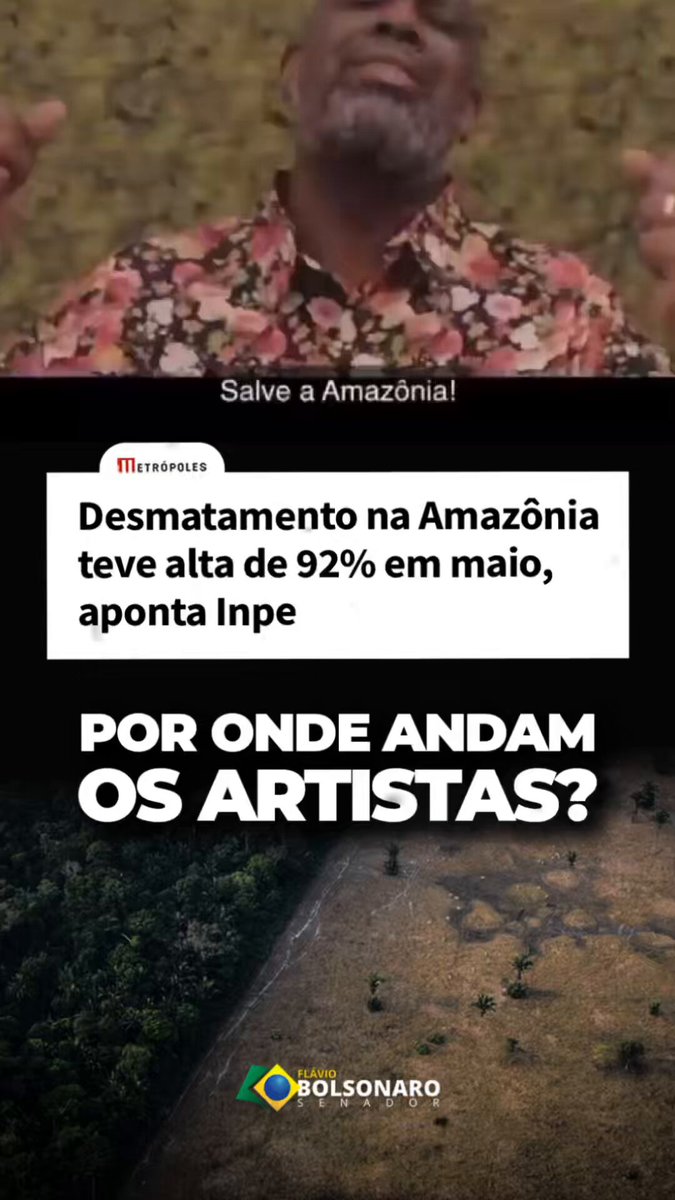 E teve gente que se deixou enganar pela extrema esquerda e pelas falsas promessas de proteção ambiental. Eles não tem um plano para o Brasil, só um plano de poder.