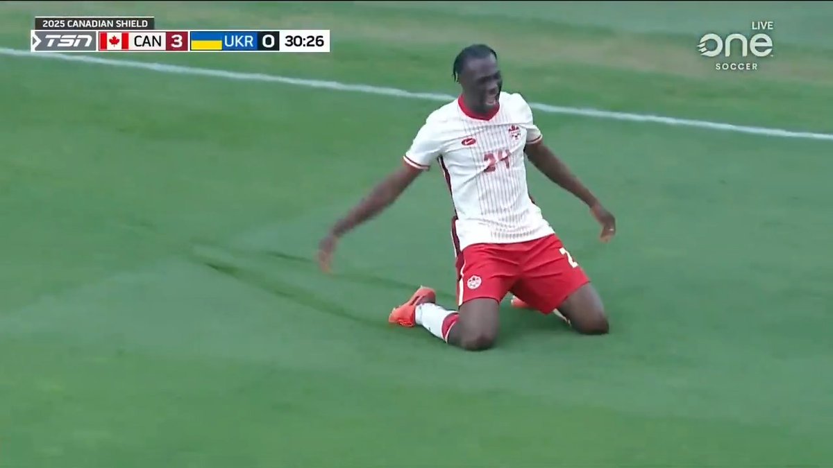 Promise David scores in his debut! #CANMNT 🇨🇦 CANMNT is rolling, 3-0.