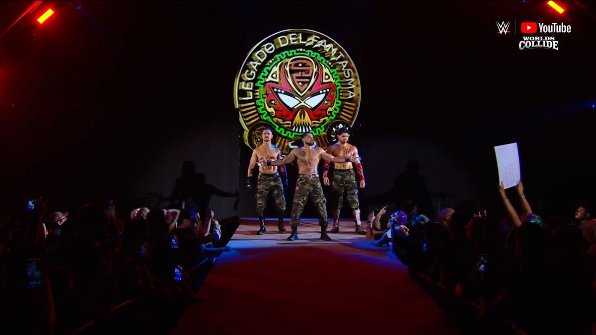 Legado del Fantasma are ready to take on Psycho Clown🤡, Pagano and Wagner3G ! Who ya got?! 😤 #WorldsCollide