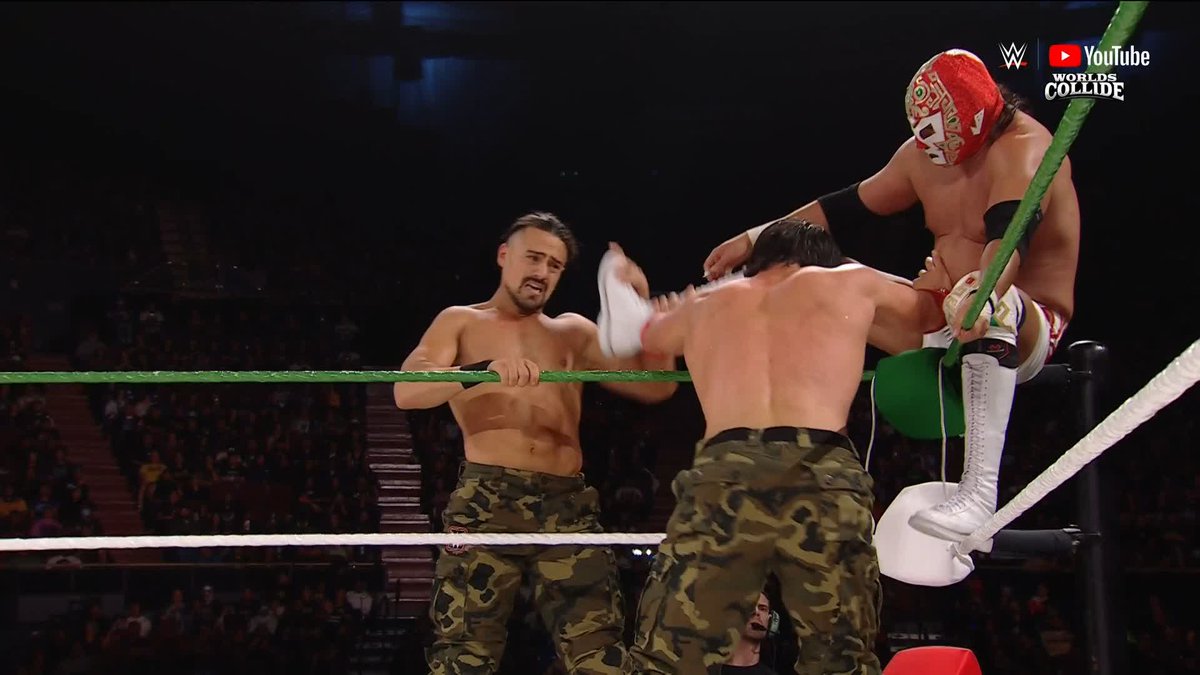 .Angel Garza and Humberto Carrillo are doing whatever it takes! 👊 #WorldsCollide