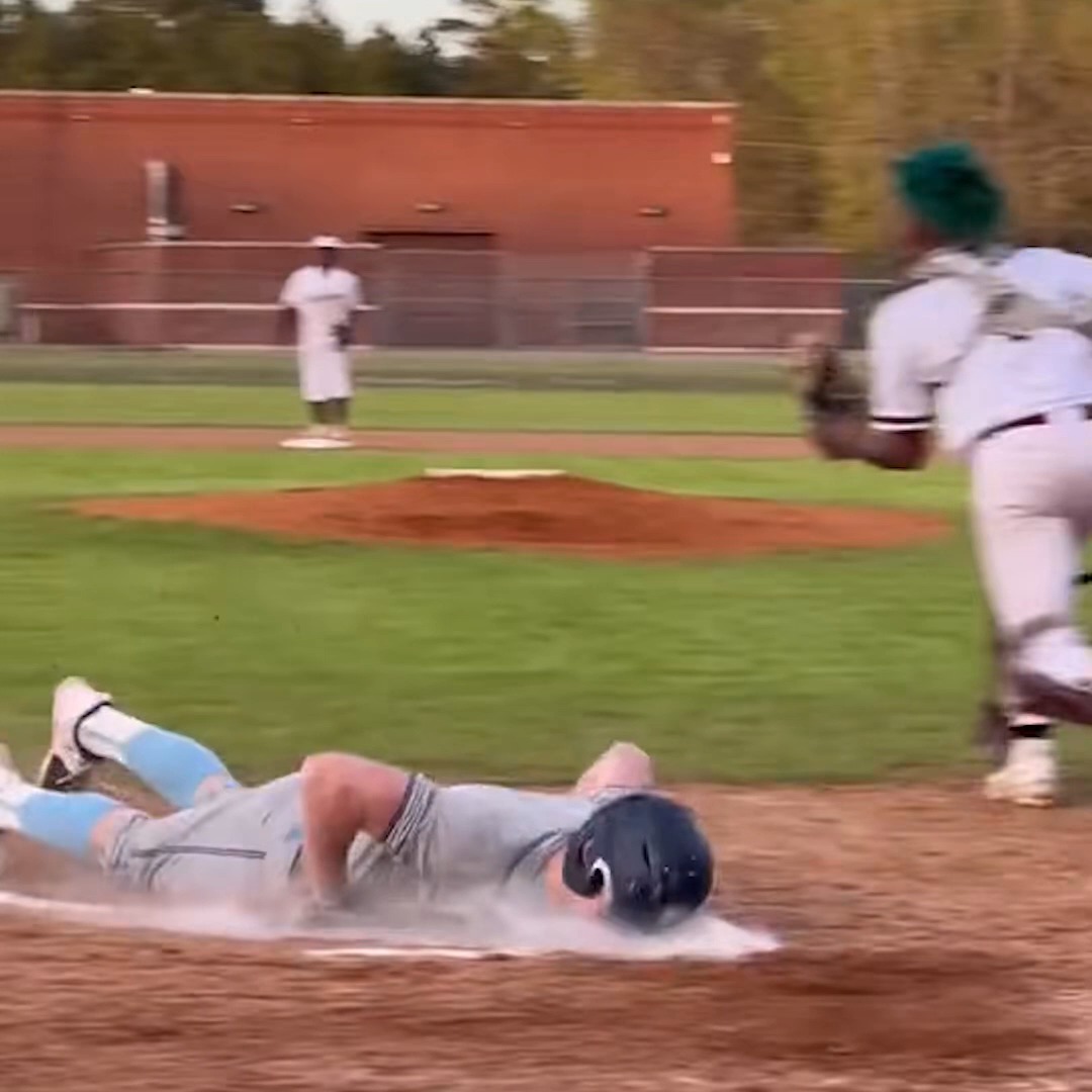 Textbook example of how not to slide 😂