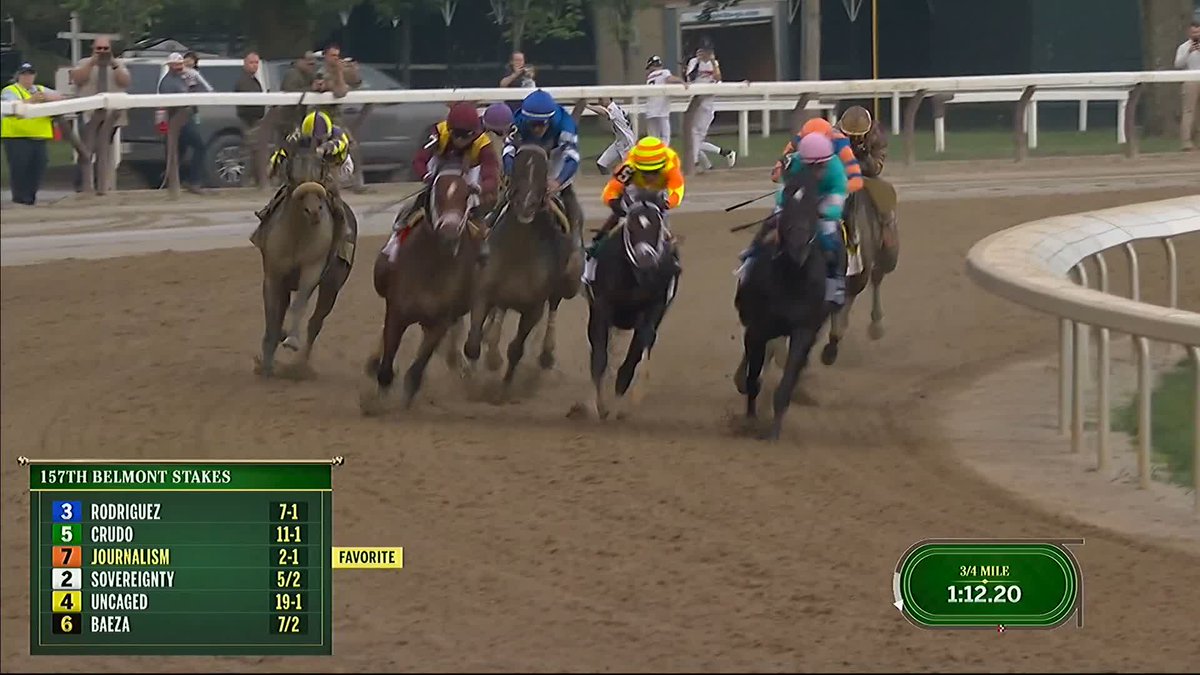 Sovereignty wins an epic renewal of the Belmont Stakes! 🇺🇸