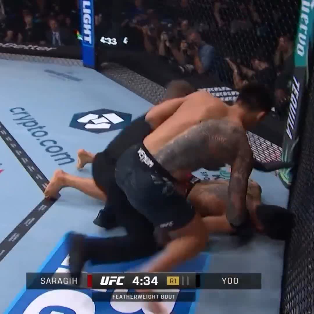WHAT A KNOCKOUT 🥶 #UFC316 JooSang Yoo stops Jeka Saragih in under 30 seconds!