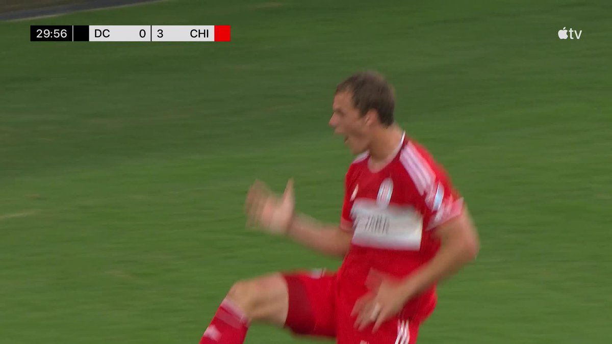 The set up! The finish! 😍 That's 3-0 in favor of Chicago Fire FC!